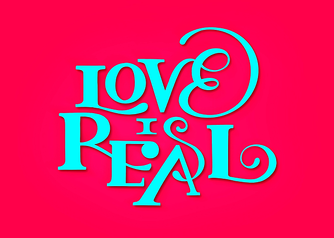 Love is Real Text Art