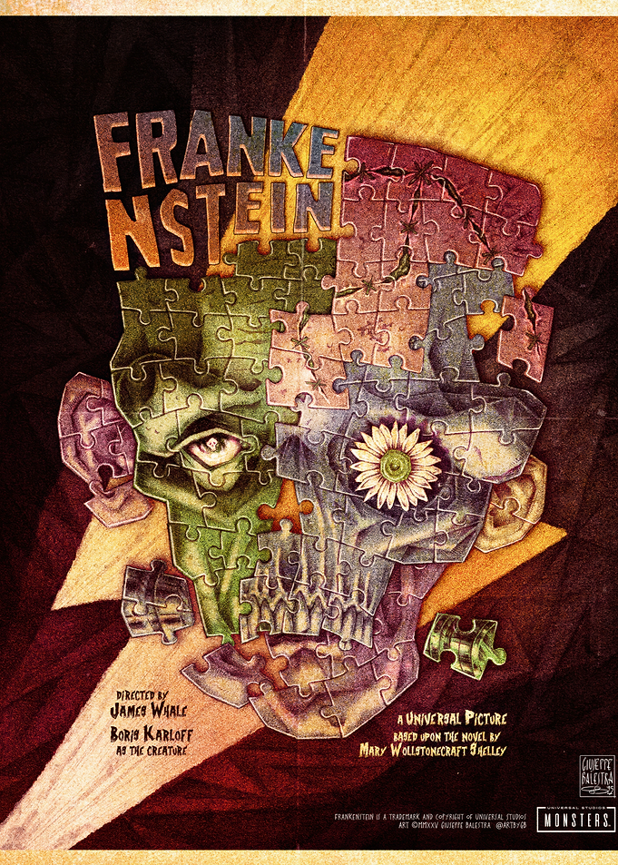Frankenstein Puzzle Poster