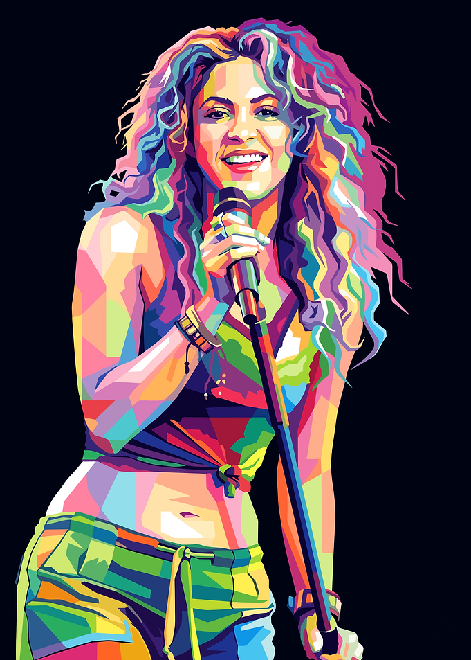 Shakira Pop Art Portrait