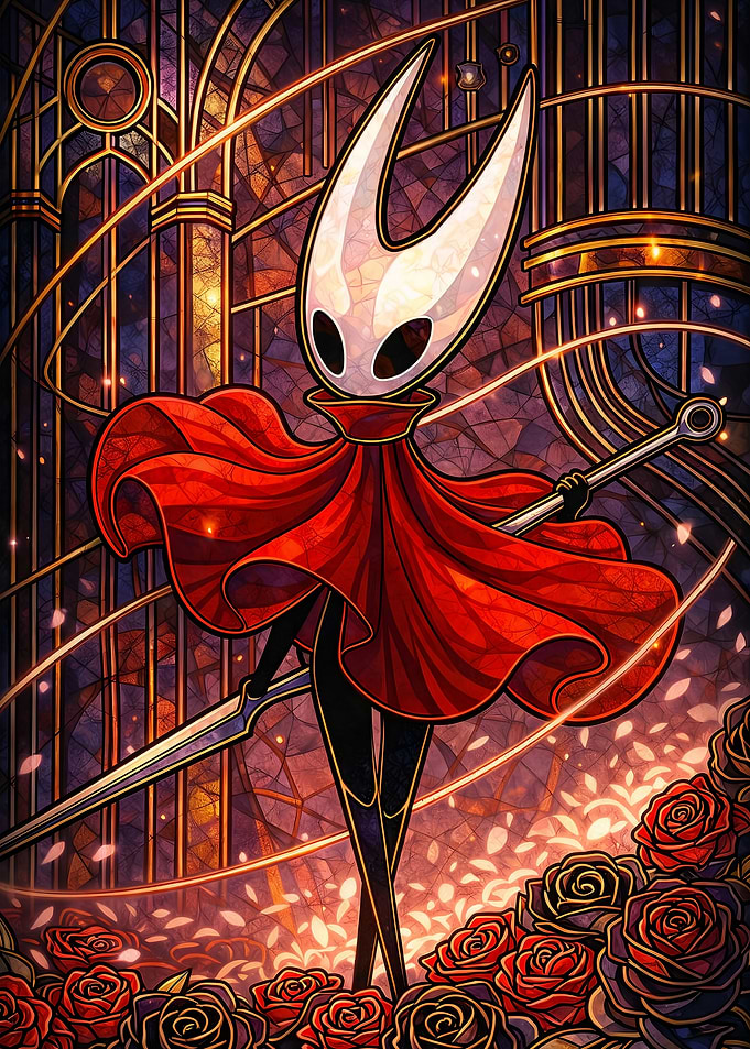 Hornet in Stained Glass Style