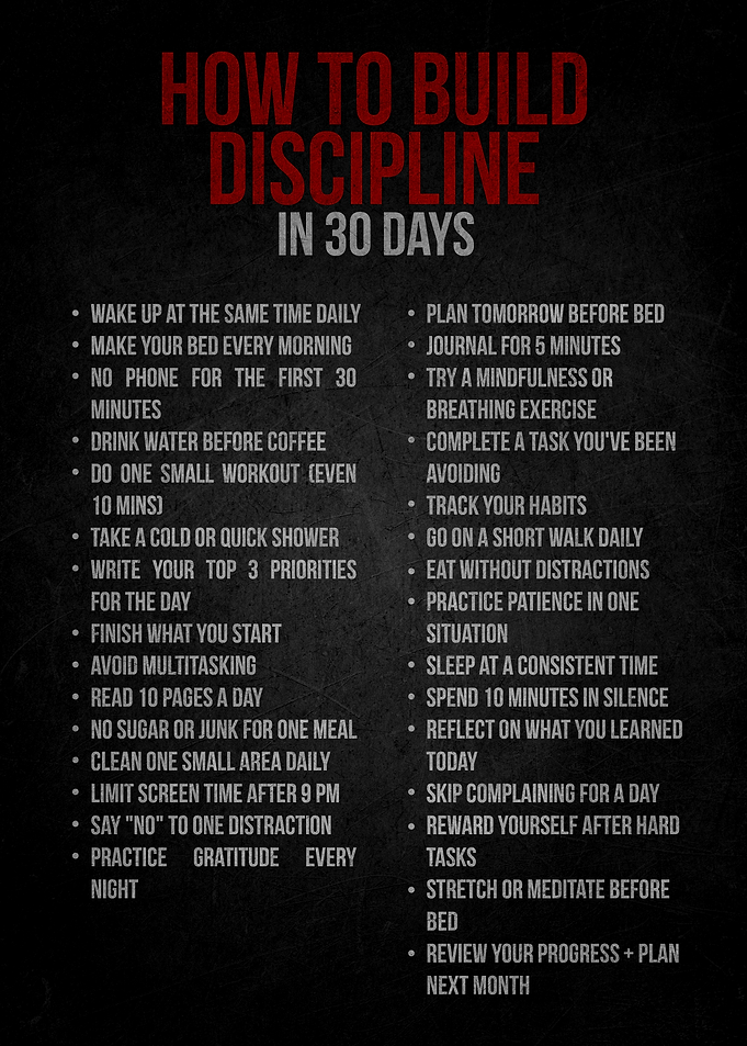 How to Build Discipline in 30 Days