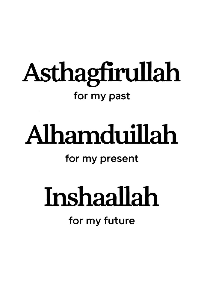 Islamic Phrases for Past, Present, Future