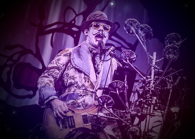 Musician in Costume Performing
