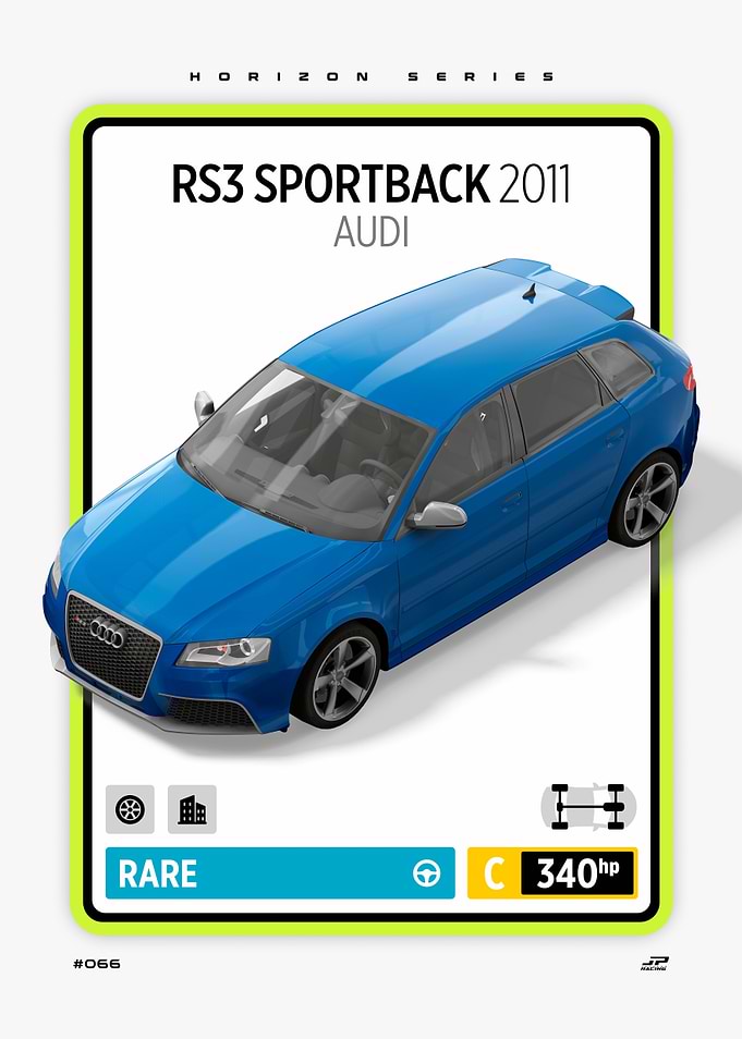 Audi RS3 Sportback 2011 Car Card