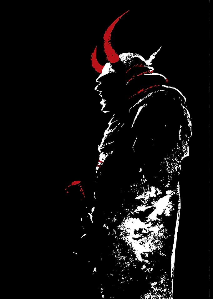 Demon Samurai Silhouette