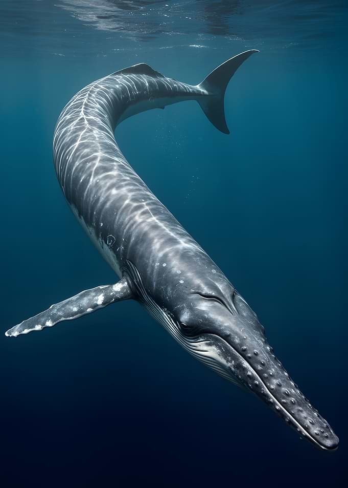 Humpback Whale Swimming Underwater