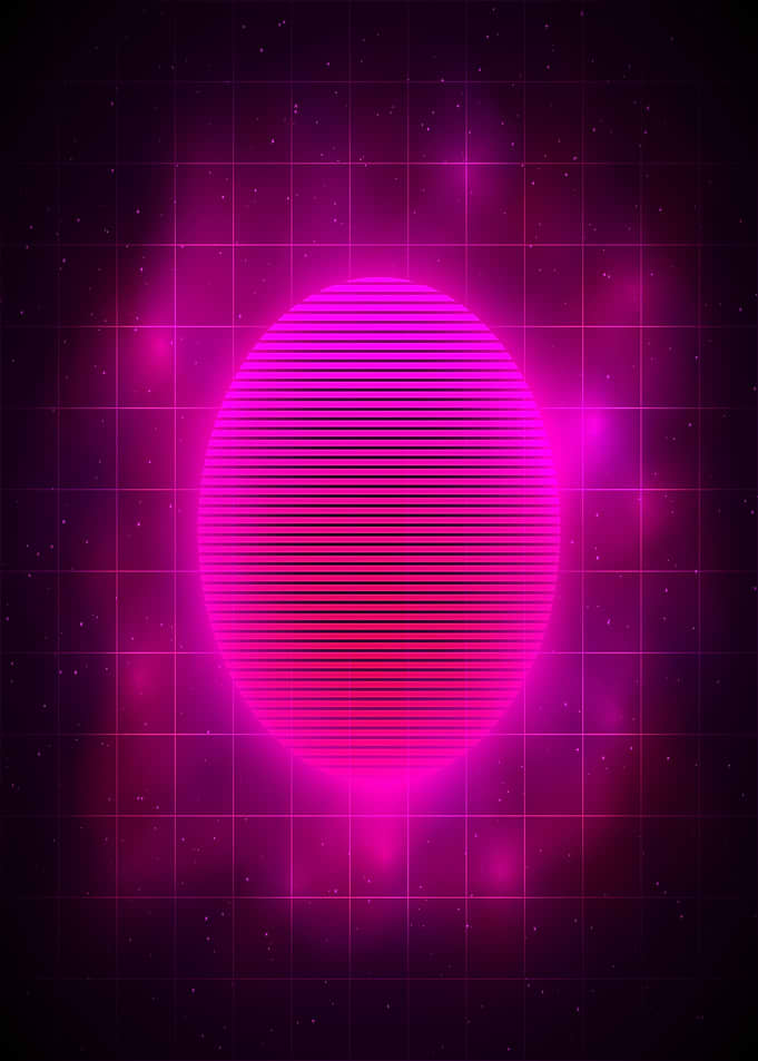 Retro Neon Grid Sun