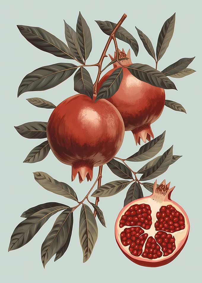Pomegranates on a Branch