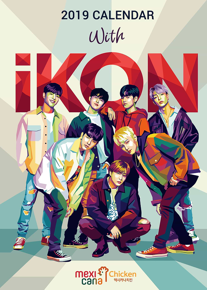 iKON 2019 Calendar Pop Art