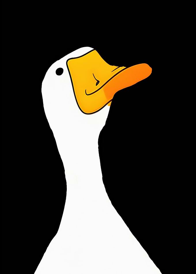 Goose looking up