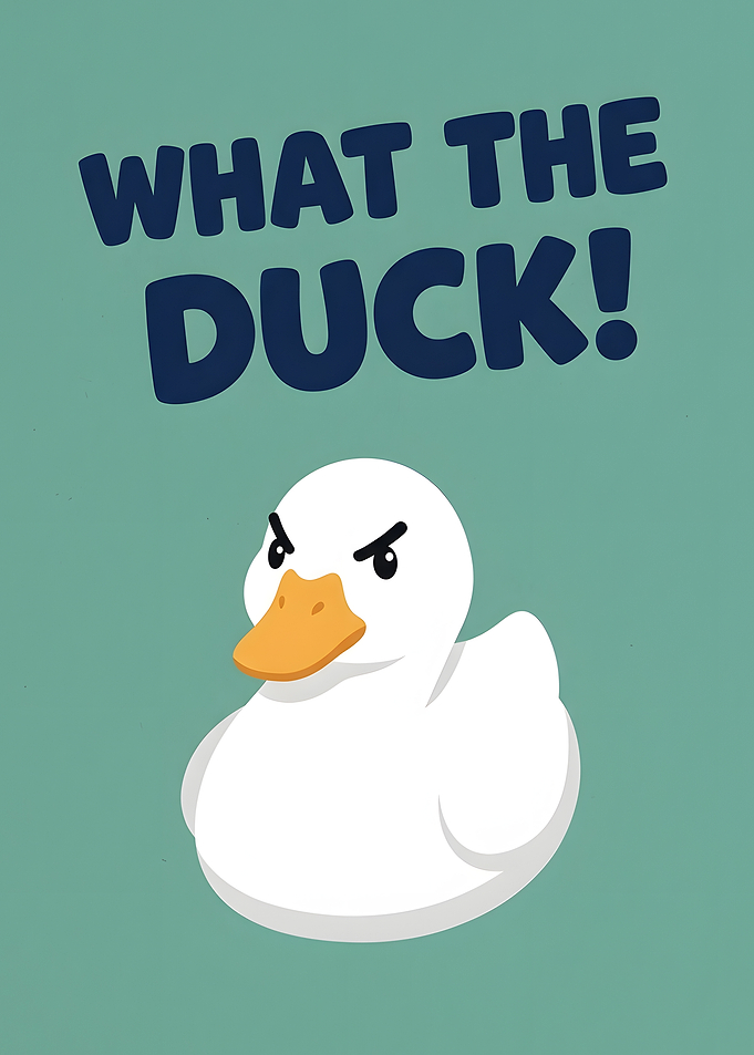What the Duck funny graphic