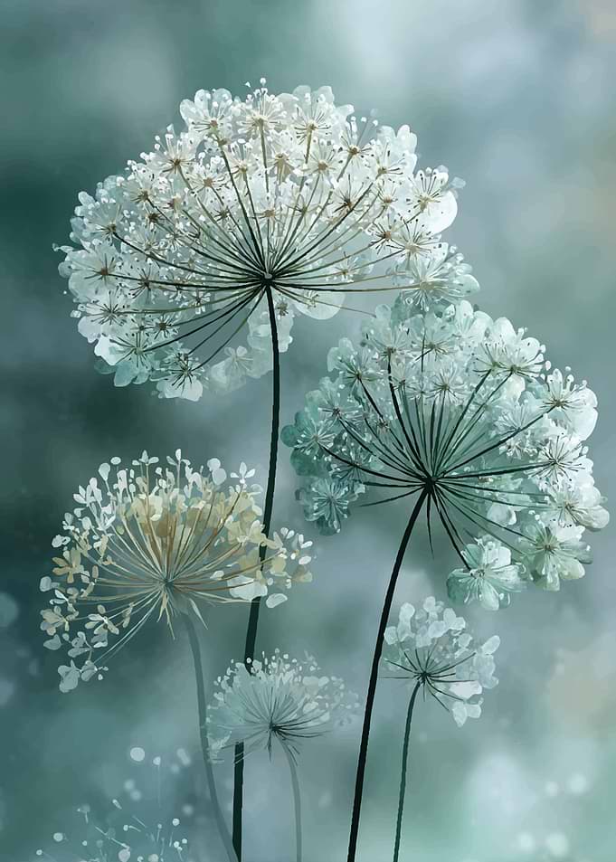 Delicate White Queen Anne's Lace Flowers