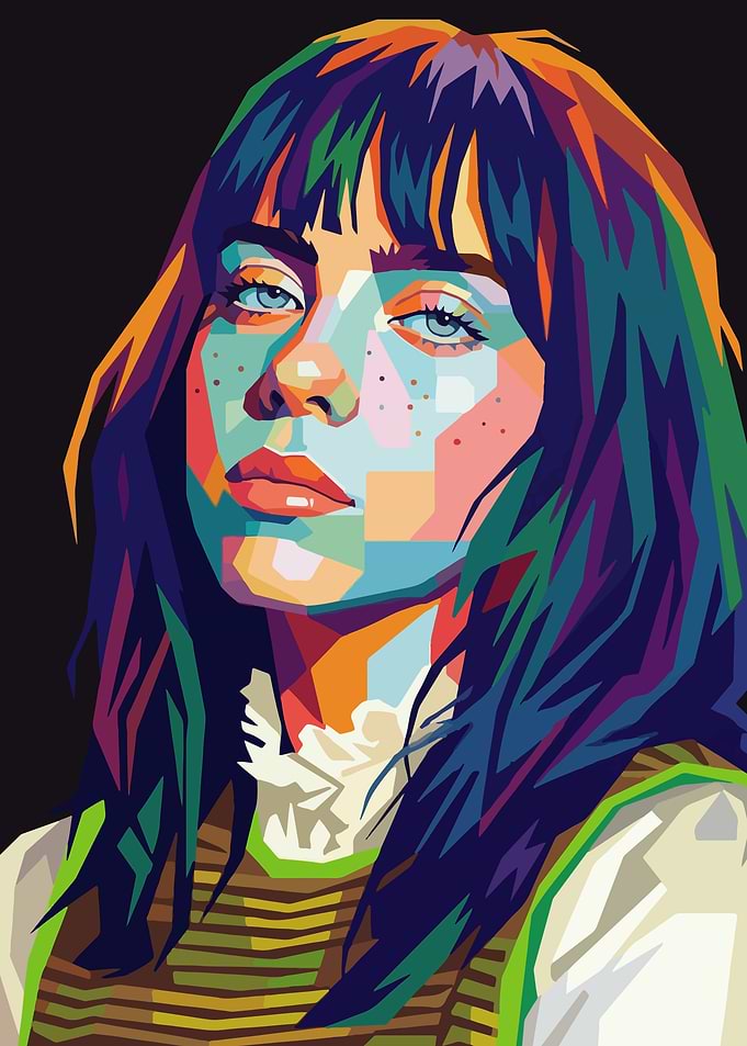 Billie Eilish Pop Art Portrait