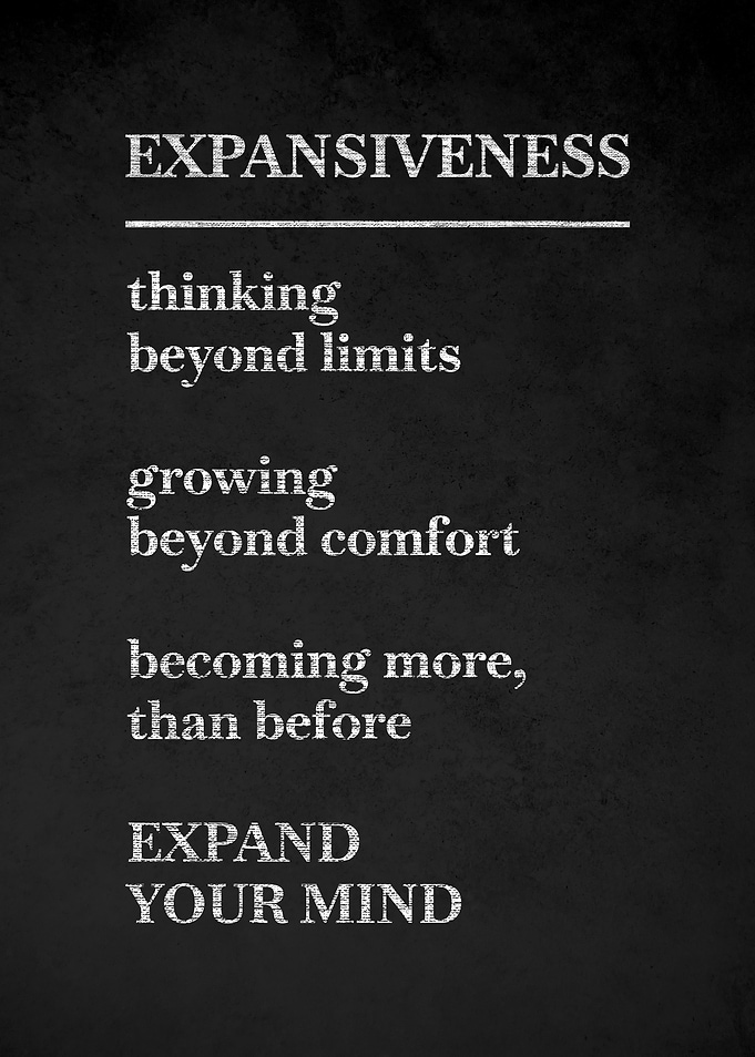 Inspirational Text Art EXPANSIVENESS
