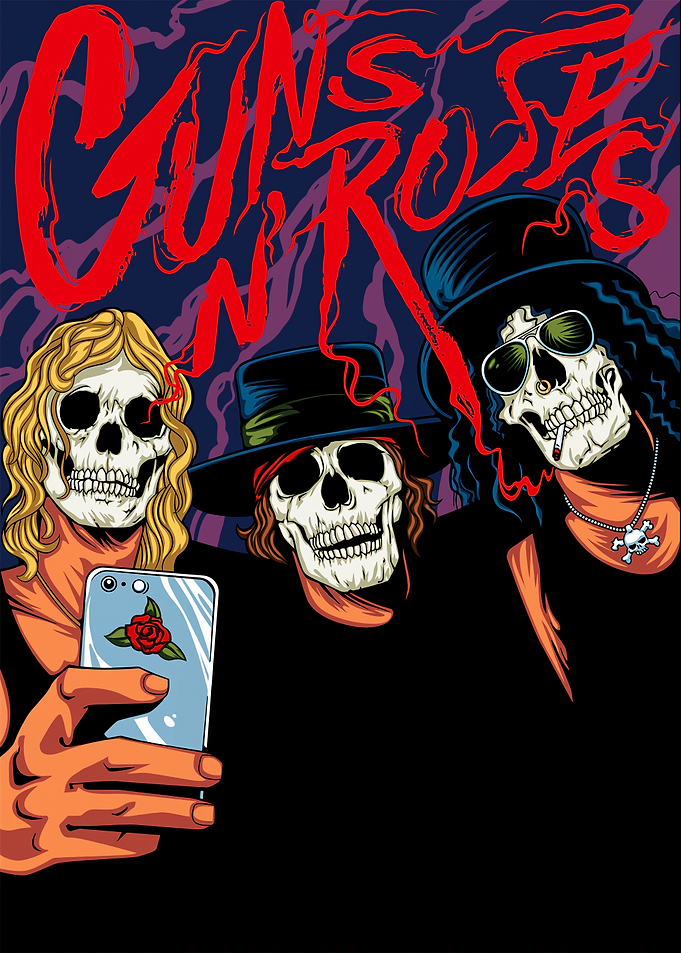 Guns N' Roses Skulls Selfie