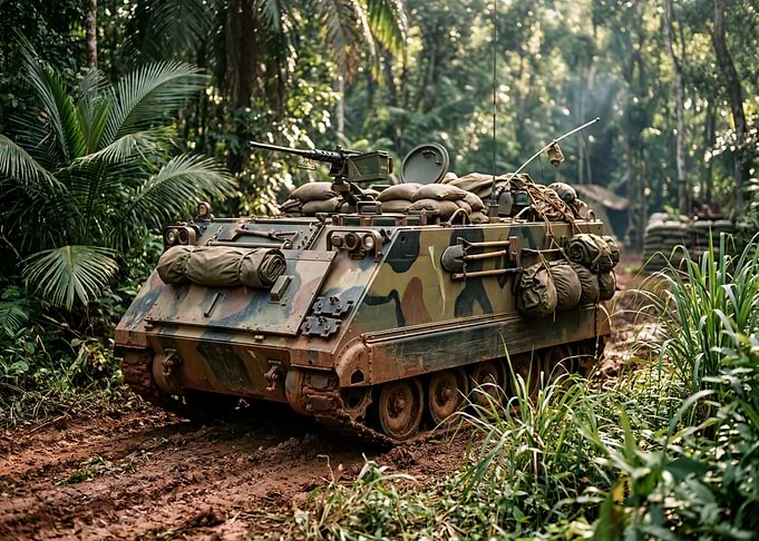 Armored Personnel Carrier in Jungle
