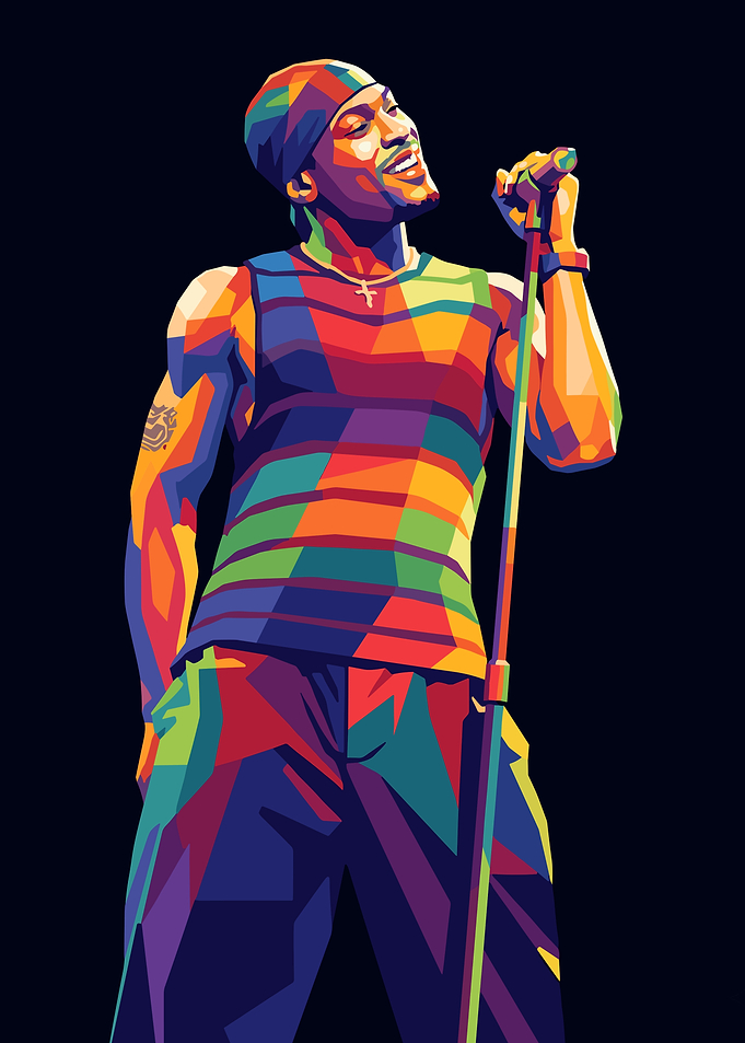 Colorful WPAP Portrait of a D'Angelo