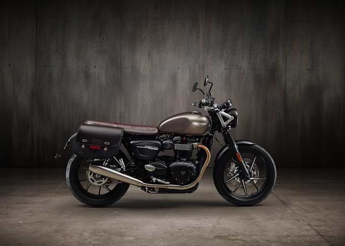 Triumph Motorcycle with Saddlebags