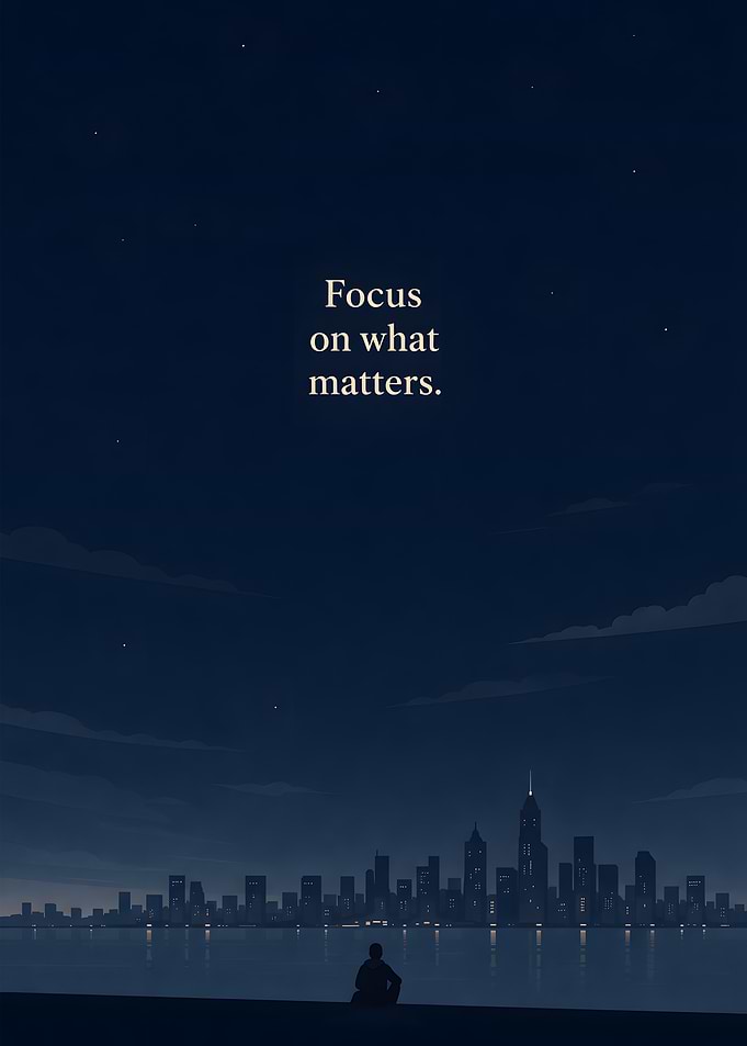 Focus on what matters quote