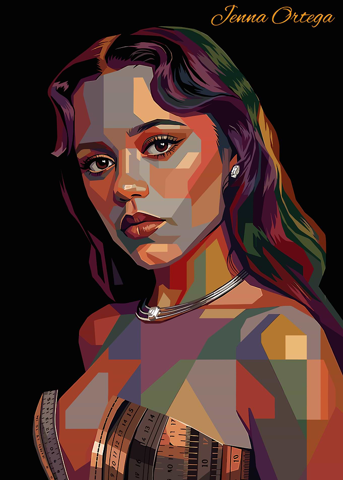 Jenna Ortega Pop Art Portrait
