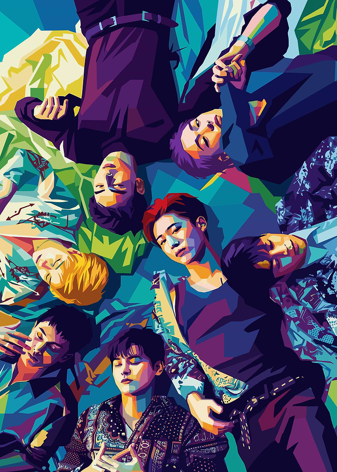 K-Pop Group Pop Art Portrait