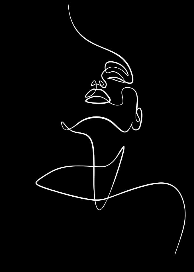 Minimalist Line Art Portrait