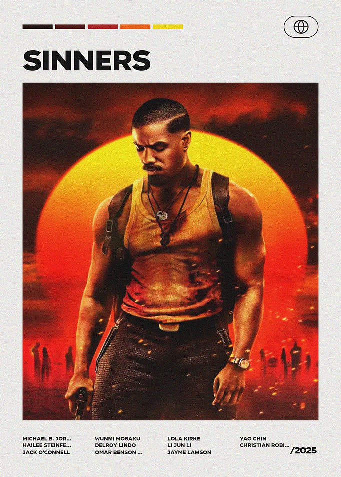Michael B. Jordan in Sinners Movie Poster
