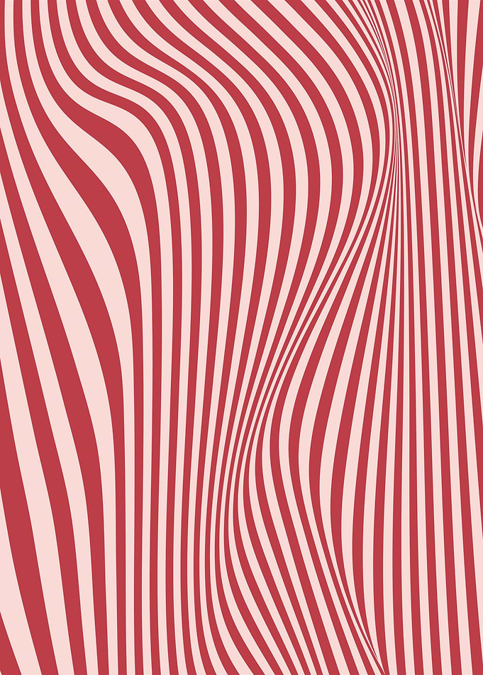 Wavy Red and Pink Stripes
