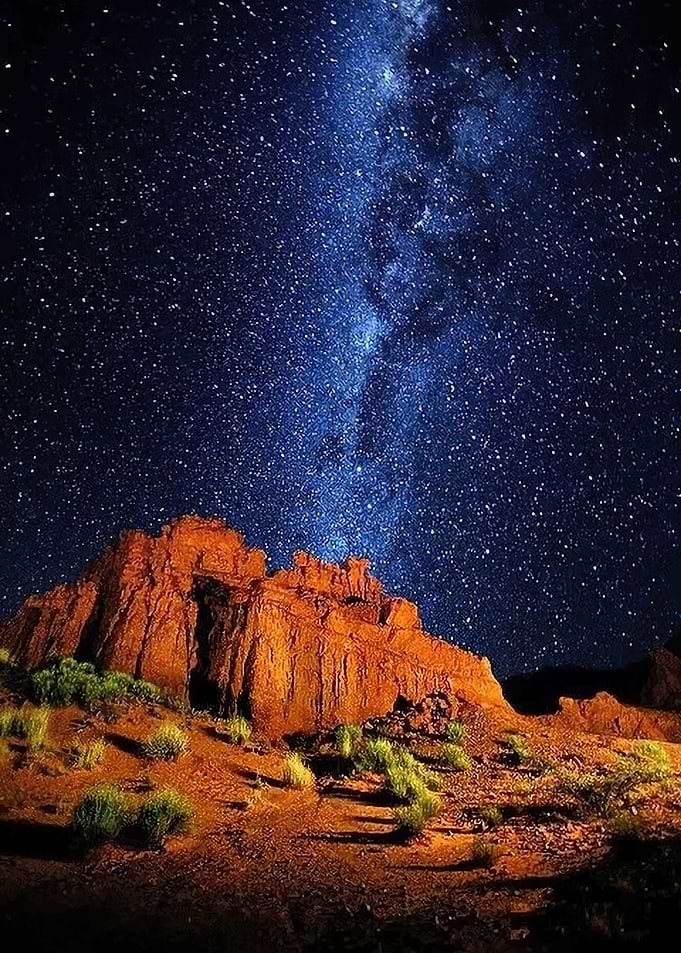 Milky Way Over Desert Mountains