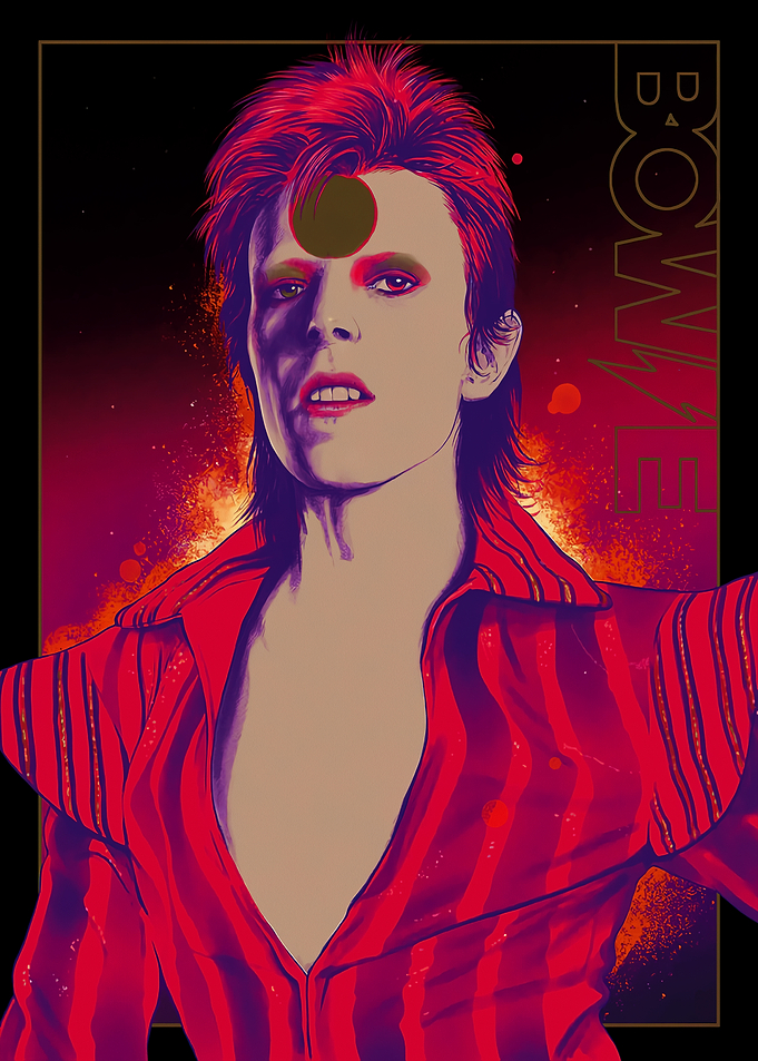 David Bowie Ziggy Stardust Portrait