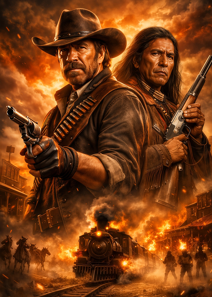 Western Heroes and Fiery Train