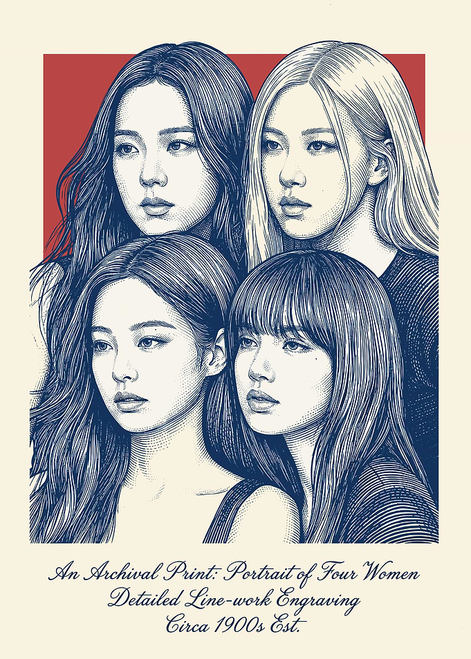 Blackpink Portrait Engraving