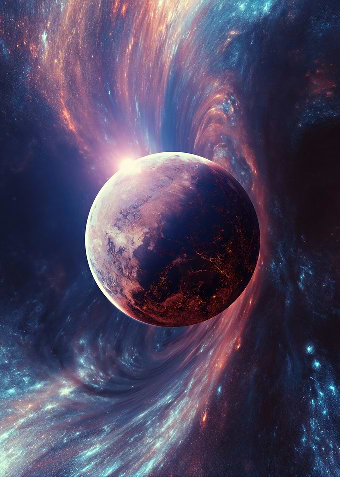 Planet in a Cosmic Vortex