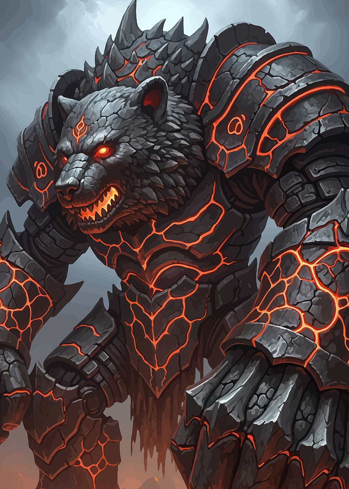 Fiery Bear Warrior Armor