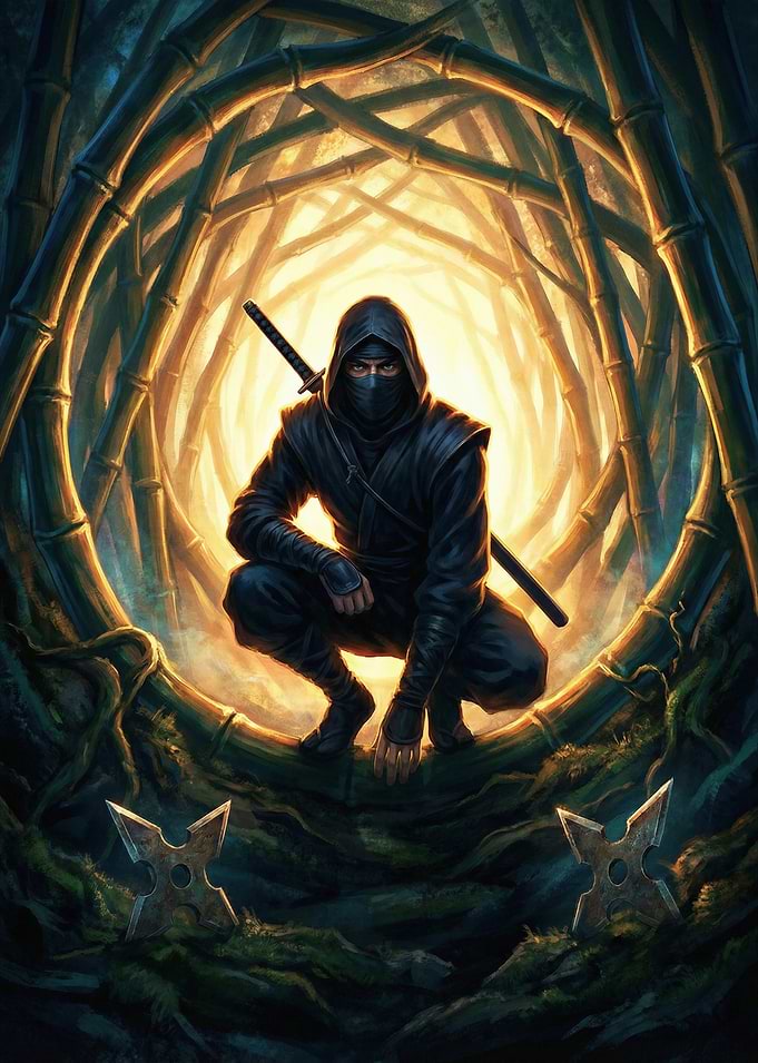 Ninja in Bamboo Forest