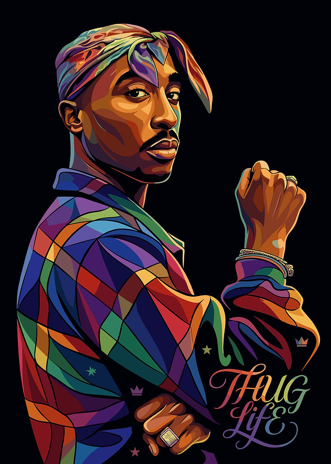 Tupac Shakur Thug Life Portrait