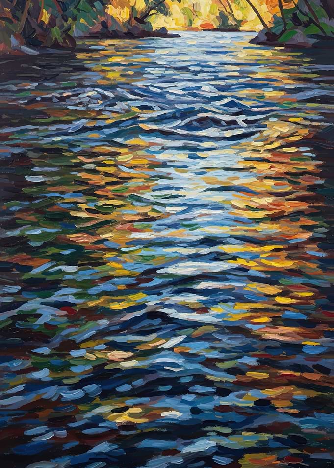 Impressionistic River Reflections