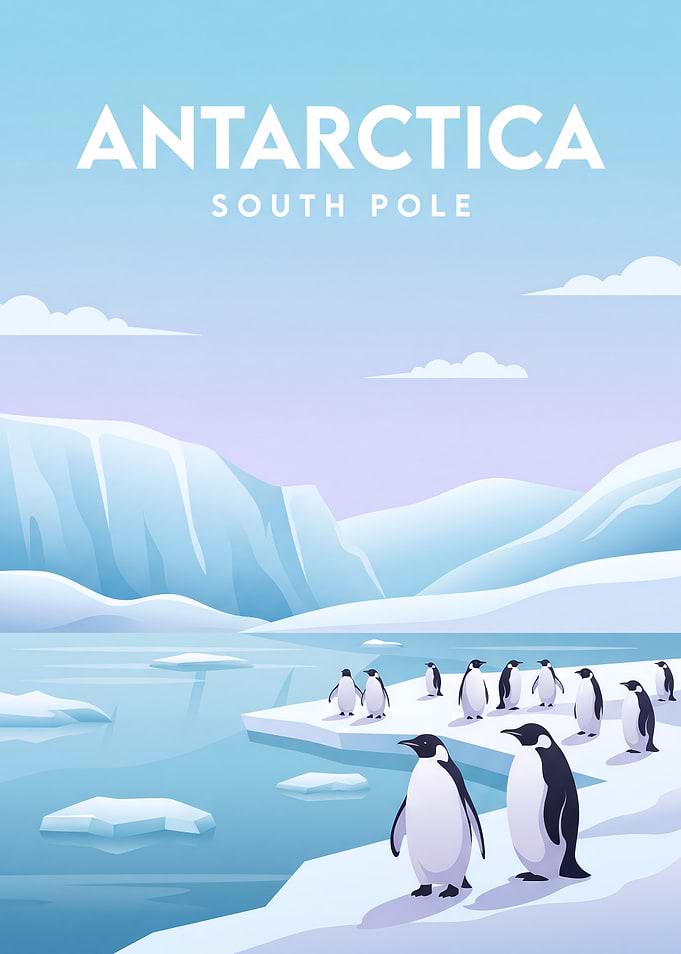 Antarctica South Pole Penguins