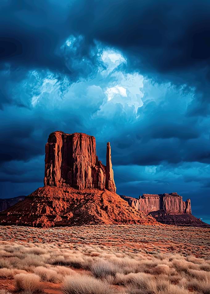 Monument Valley Under Stormy Skies