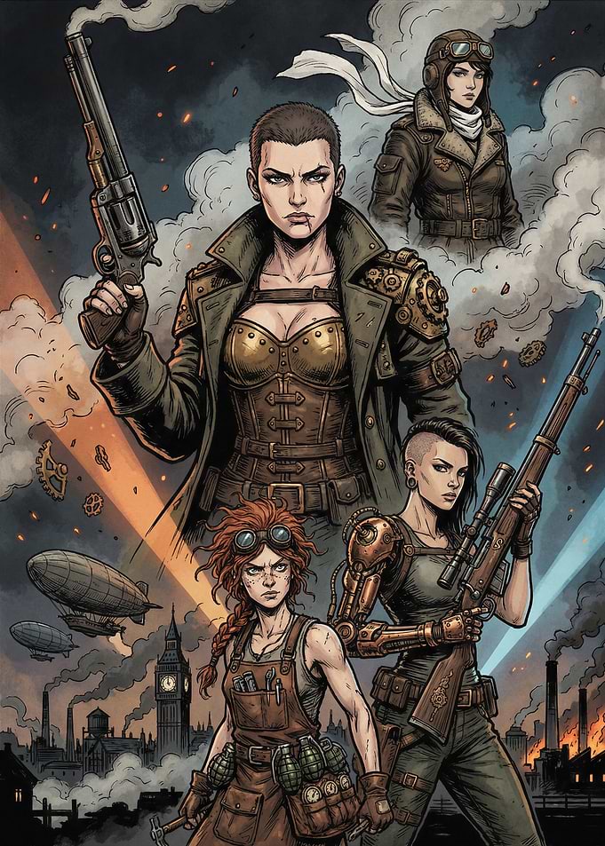 Steampunk Women Warriors