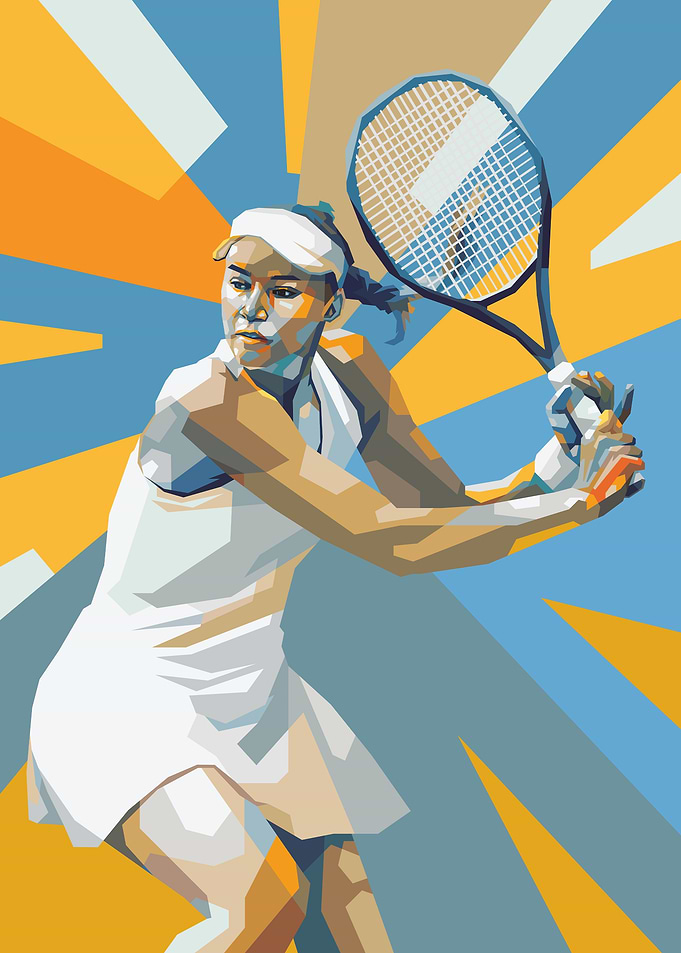 Elena Rybakina in Pop Art Style