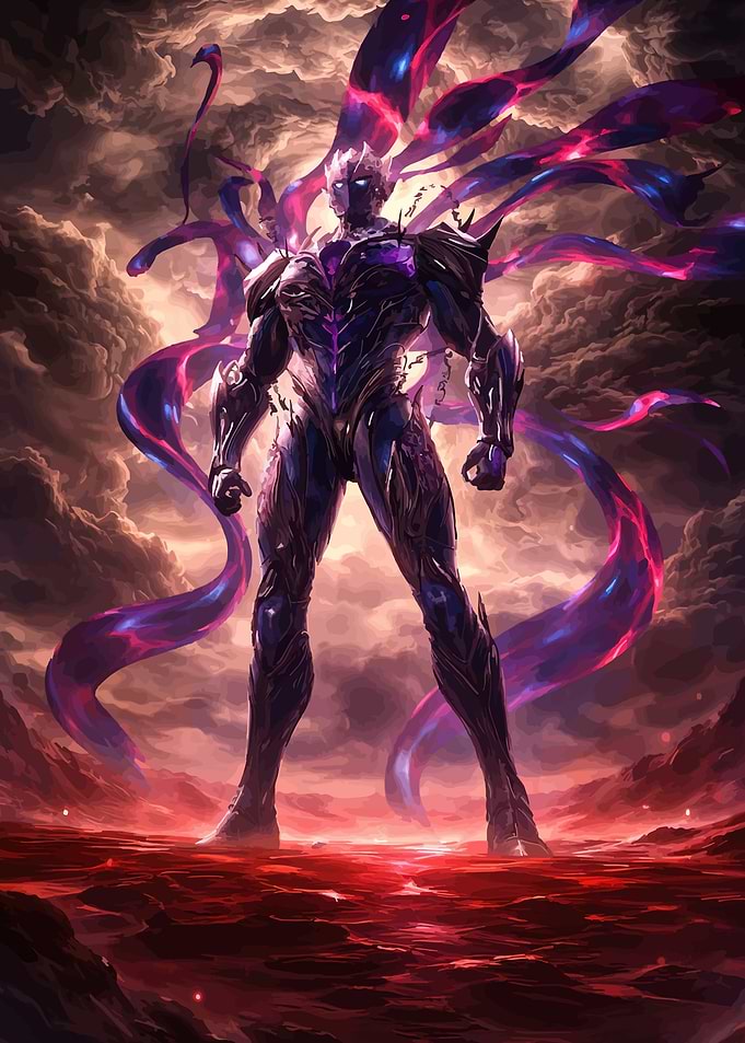 Dark Warrior with Cosmic Energy
