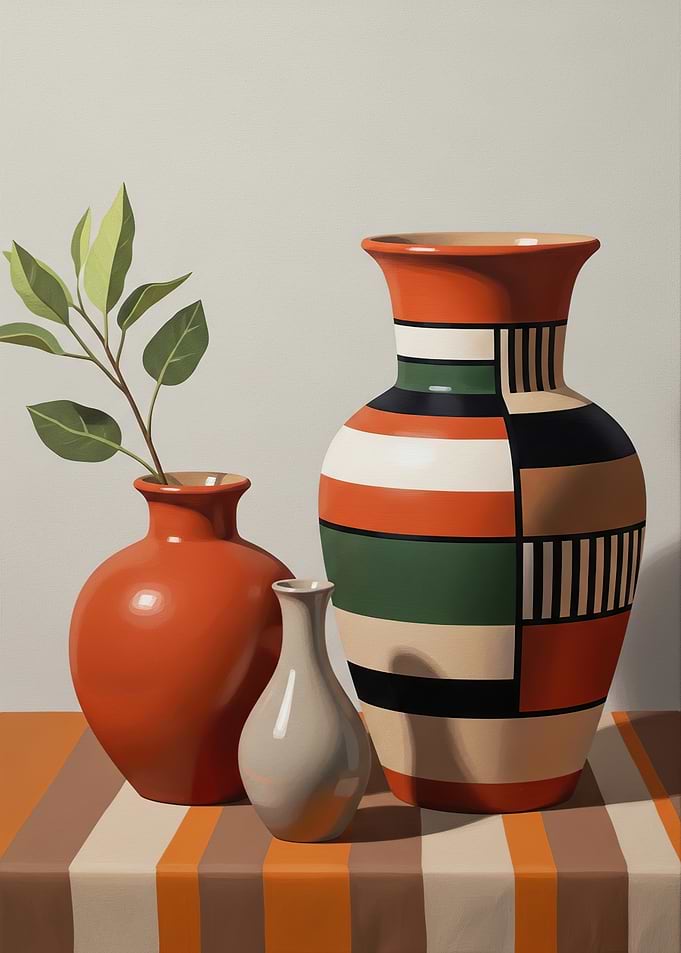 Still Life with Vases and Plant