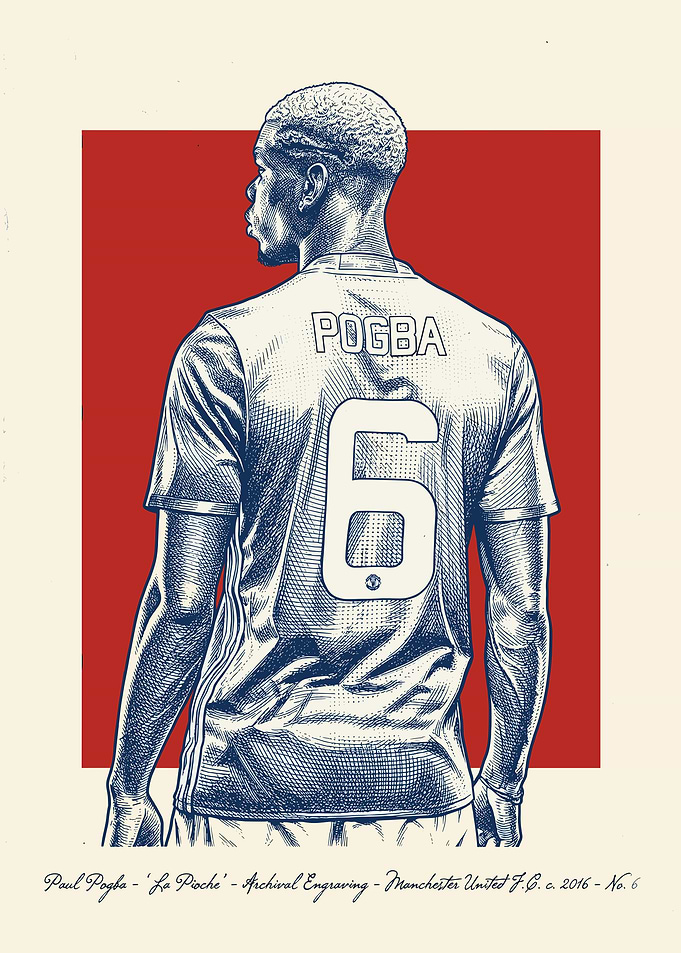 Paul Pogba Manchester United Engraving