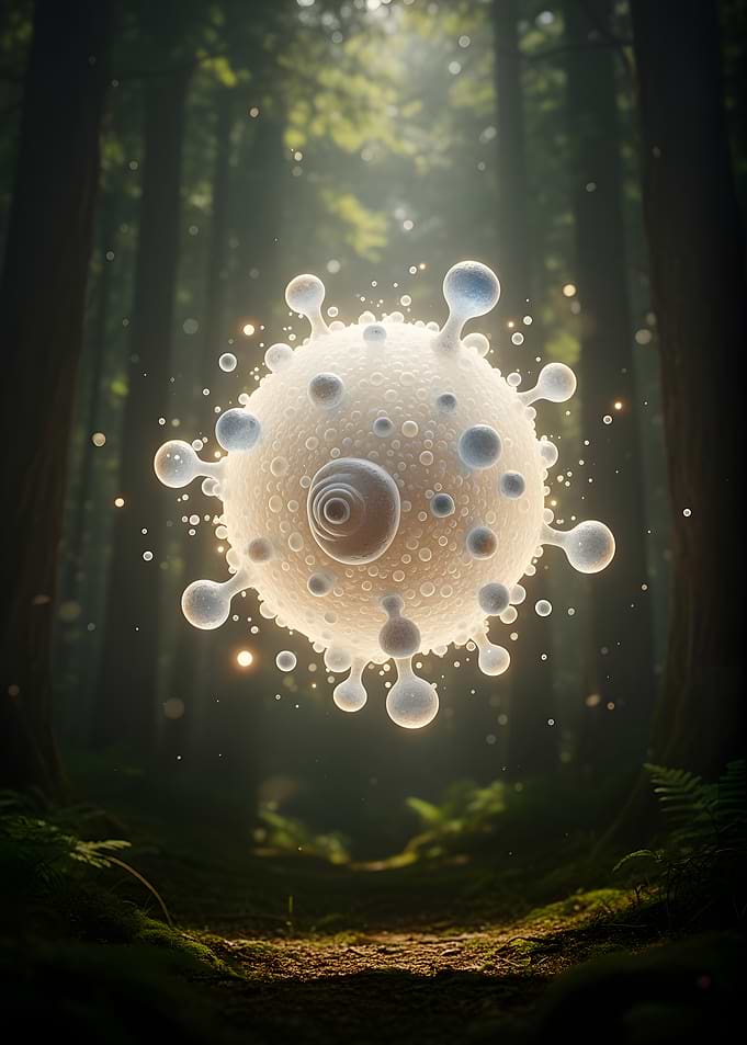 Microscopic Virus in Forest