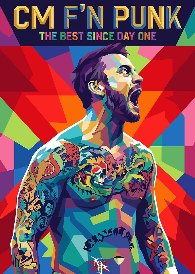 CM Punk Pop Art Portrait
