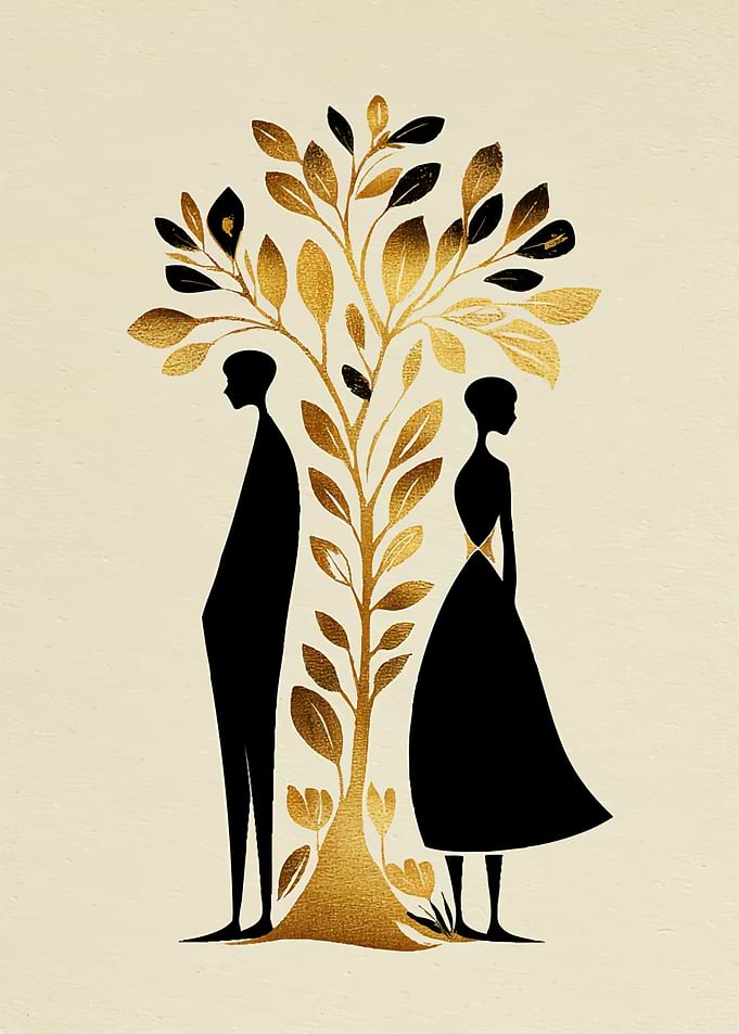 Couple and Golden Tree