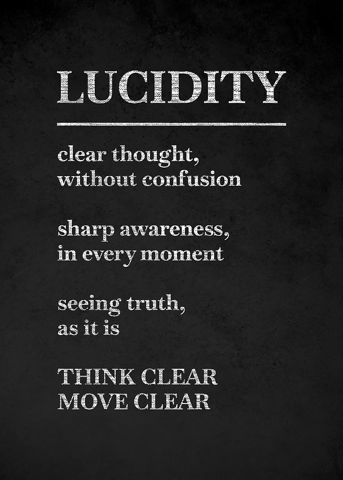 Lucidity Definition Poster