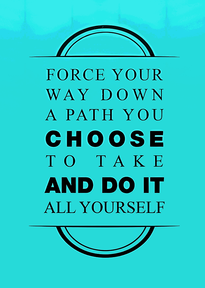 Inspirational Quote on Teal Background