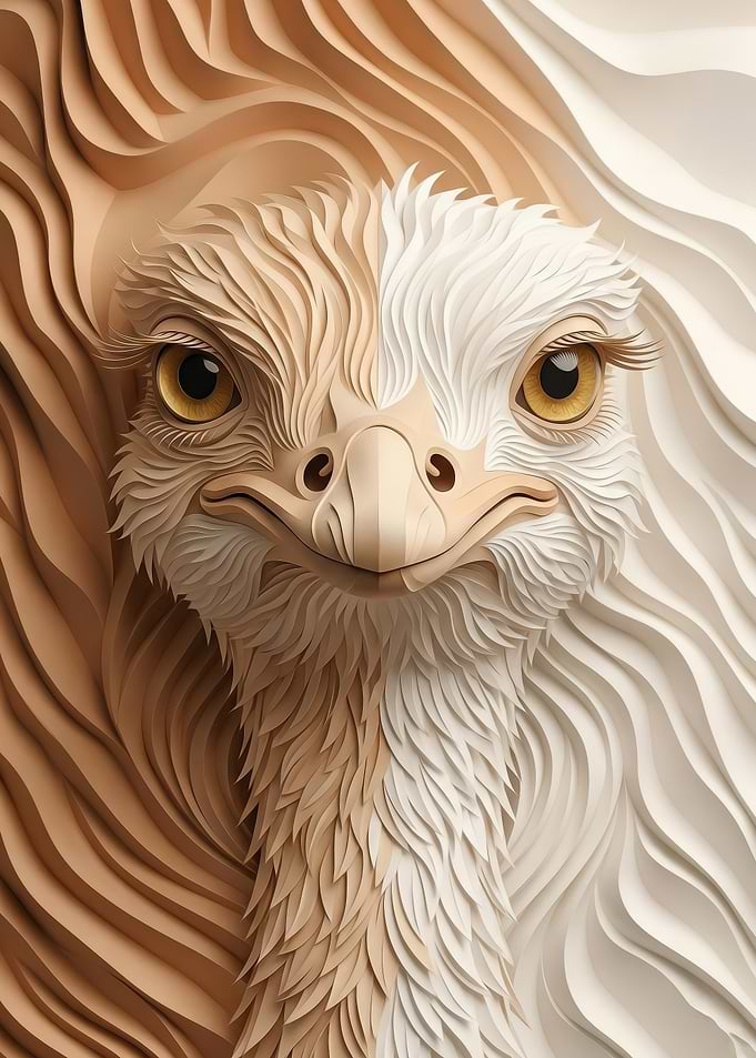 Alert Ostrich